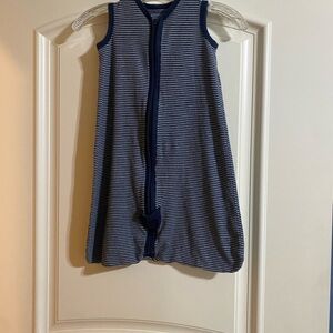 Burt Bees Beekeeper one piece sleeper Striped Navy Blue Kids Pajamas